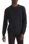 Theory Honeycomb Merino Wool Crewneck Sweater In Mink Melange - 07q