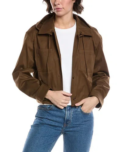 THEORY HOOD CROP JACKET