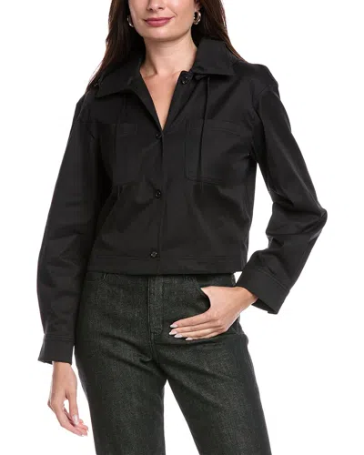 THEORY HOODED CROP JACKET