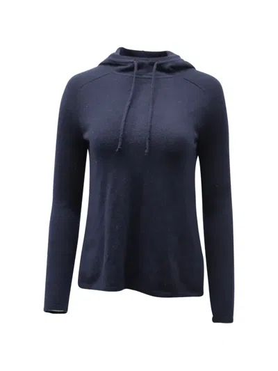Pre-owned Theory Hooded Drawstring Sweater In Blue
