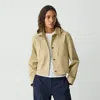 Theory Hooded Jacket In Cotton Chino In Trench