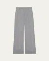 Theory Houndstooth Classic Straight Trousers In Black Multi
