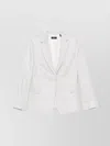 Theory B.mel Houndstooth Check Slim Fit Linen Blend Blazer In White