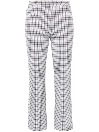 THEORY HOUNDSTOOTH-PATTERN TROUSERS