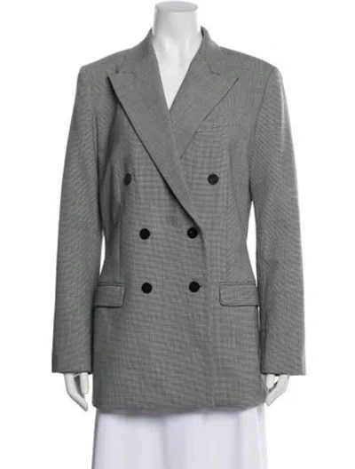 Pre-owned Theory Houndstooth Print Blazer In Black