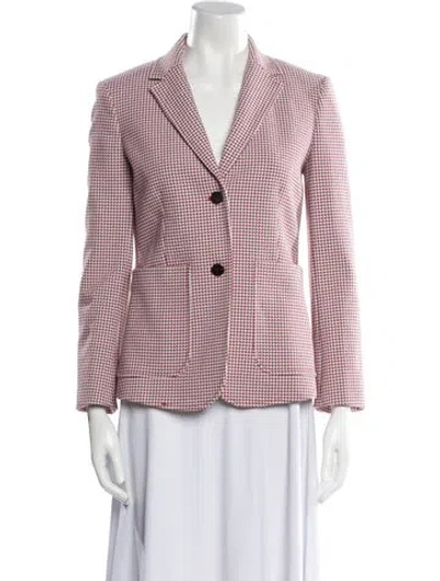 Pre-owned Theory Houndstooth Print Blazer In Multi