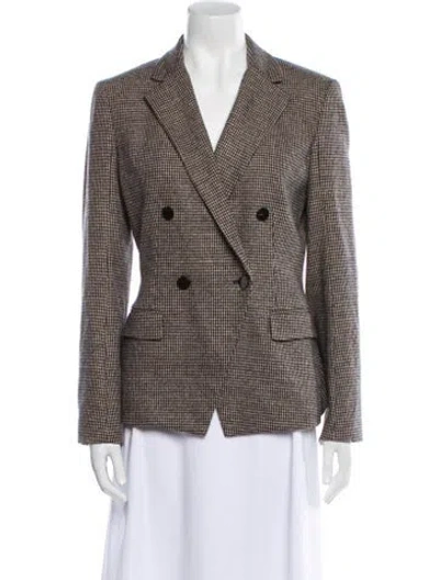 Pre-owned Theory Houndstooth Print Blazer In Multi