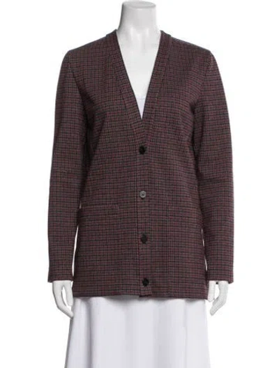 Pre-owned Theory Houndstooth Print Blazer In Multi