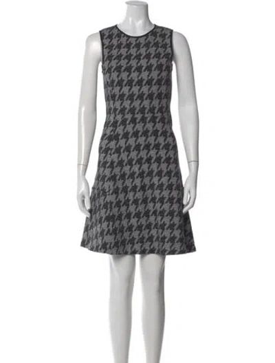 Pre-owned Theory Houndstooth Print Mini Dress In Multi