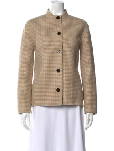 Pre-owned Theory Houndstooth Print Sweater In Neutrals