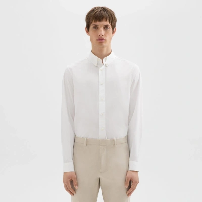 Theory Hugh Shirt In Cotton In White