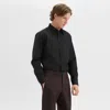 Theory Hugh Shirt In Virgin Wool In Black