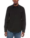 Theory Hugh Wool Shirt In Black