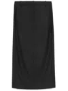 Theory Flannel Maxi Skirt In A08 Charcoal Melange