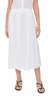 Theory Irregular Pleat Skirt White