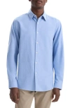 Theory Irving Flannel Button-up Shirt In Skylight Melange