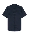 THEORY IRVING LINEN SHORT SLEEVE SHIRT