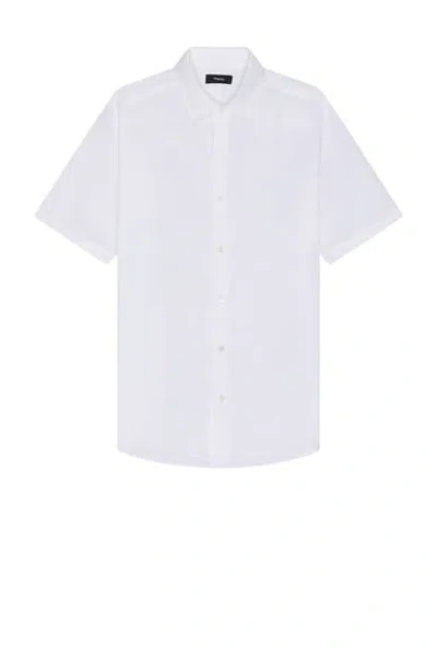 THEORY IRVING LINEN SHORT SLEEVE SHIRT