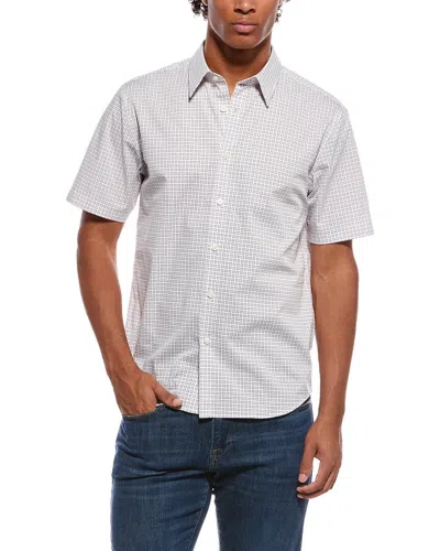 Theory Irving Mini Geo Shirt In White