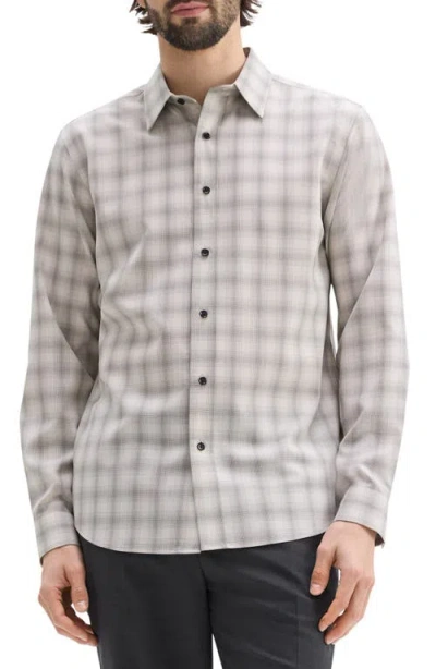 Theory Irving Wool Shirt In Brown