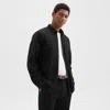 Theory Irving Pocket Shirt In Brushed Structure Knit In Black