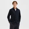 Theory Irving Pocket Shirt In Brushed Structure Knit In Eclipse