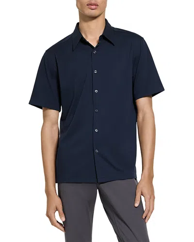 Theory Irving Regular Fit Short Sleeve Shirt In Animal Print