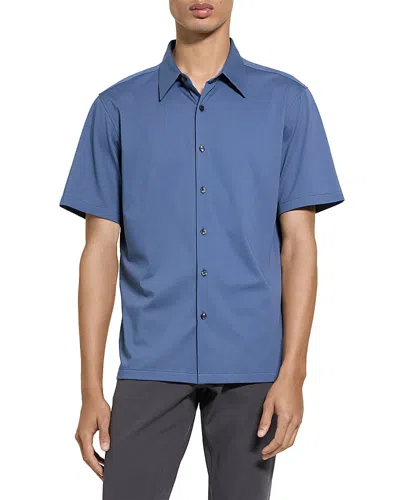Theory Irving Regular Fit Short Sleeve Shirt In Blue