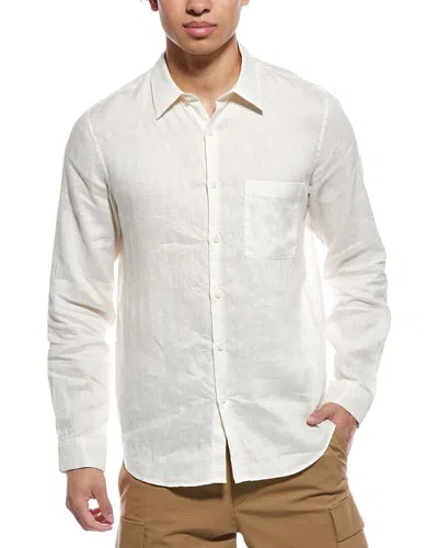 Theory Irving Relaxed Linen Shirt In White