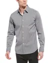 Theory Sylvain Pinstripe Button-up Shirt In Blue