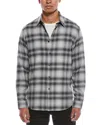 Theory Irving Plaid Cotton Flannel Button-up Shirt In Gray