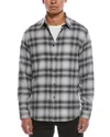 Theory Irving Plaid Cotton Flannel Button-up Shirt In Gray