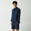 Theory Irving Shirt In Relaxed Linen In Baltic