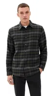 Theory Irving Shirt In Soft Plaid Duffle Melange In Multi