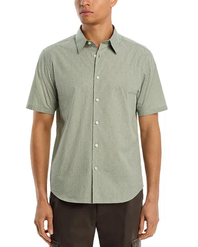 Theory Irving Shirt In Stretch Cotton In Gray