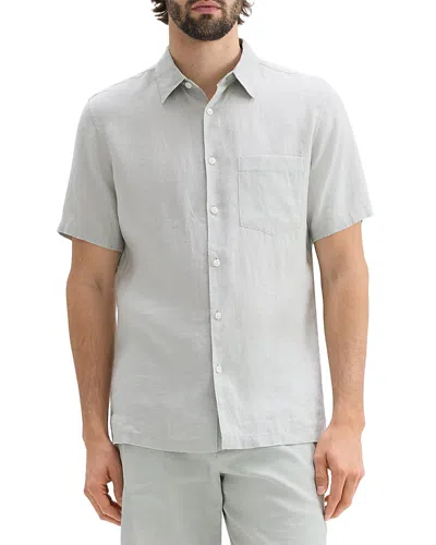 THEORY IRVING SHORT-SLEEVE SHIRT IN RELAXED LINEN