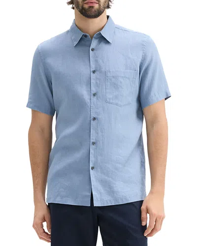 THEORY IRVING SHORT-SLEEVE SHIRT IN RELAXED LINEN