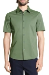 Theory Irving Short Sleeve Button-up Shirt In Green