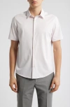 Theory Irving Short Sleeve Button-up Shirt In Dogwood