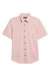 Theory Irving Short Sleeve Button-up Shirt In Pink