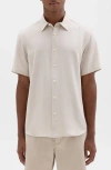 THEORY IRVING SHORT SLEEVE LYOCELL BUTTON-UP SHIRT