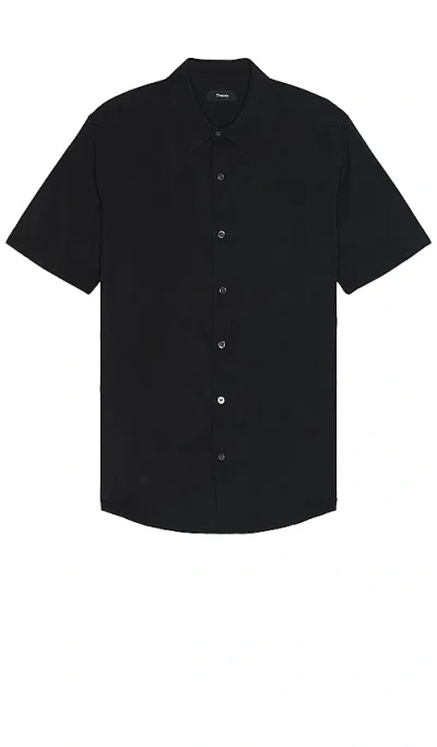 Theory Irving Short Sleeve Shirt In Black