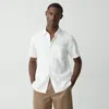 Theory Irving Short-sleeve Shirt In Relaxed Linen In White
