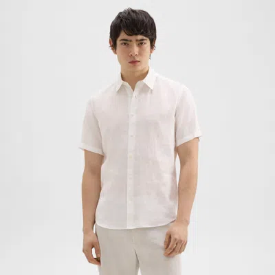 THEORY IRVING SHORT-SLEEVE SHIRT IN RELAXED LINEN