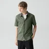 Theory Irving Short-sleeve Shirt In Structure Knit In Green