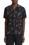 THEORY IRVING SKETCH FLORAL CAMP SHIRT