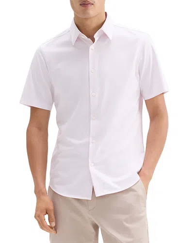 THEORY IRVING SHORT-SLEEVE SHIRT IN STRUCTURE KNIT