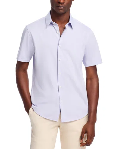 THEORY IRVING SHORT-SLEEVE SHIRT IN STRUCTURE KNIT