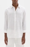 THEORY IRVING SOLID LINEN BUTTON-UP SHIRT