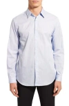 Theory Irving Regular Fit Button Down Shirt In Olympic/white